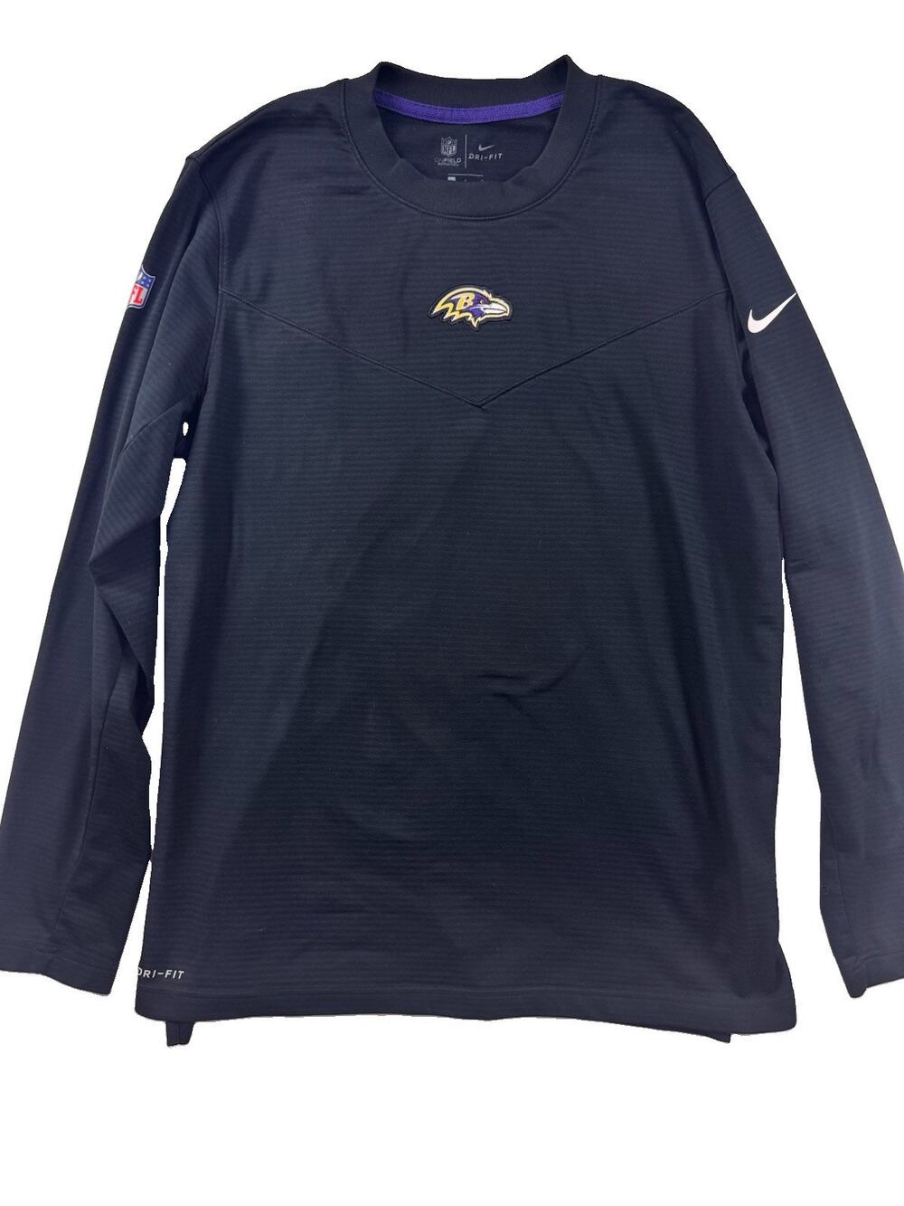 Nike Baltimore Ravens Sideline Coach Long Sleeve Top Men’s Large Black
